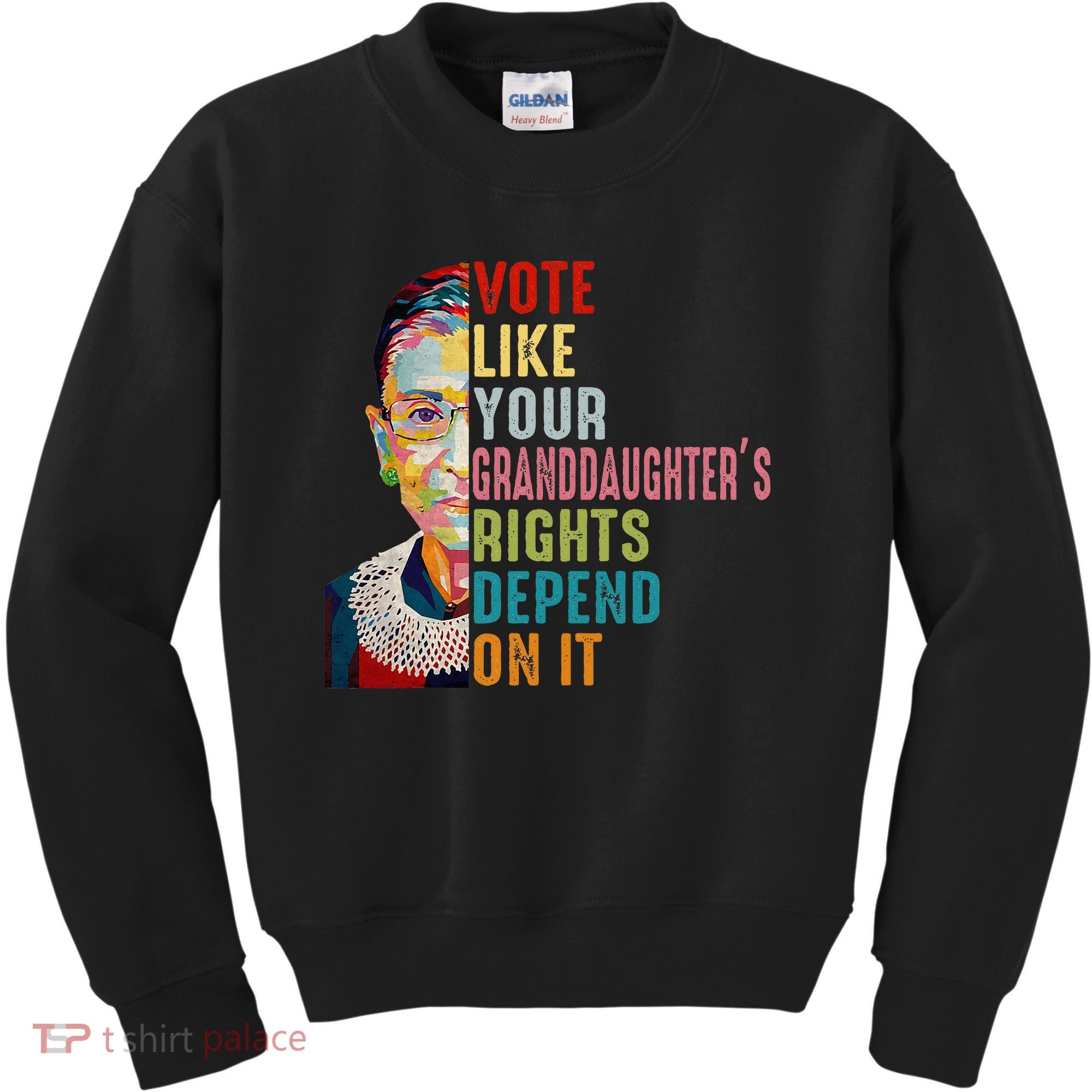 Rbg Vote Like Your Granddaughter’S Rights Feminist Kids Sweatshirt