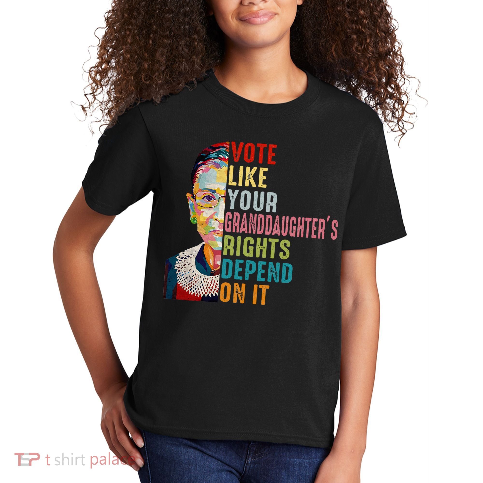 Rbg Vote Like Your Granddaughter’S Rights Feminist Kids T-Shirt