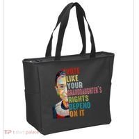 Rbg Vote Like Your Granddaughter’S Rights Feminist Tote Bag thumb 2