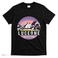 Retro Vintage Lucerne Switzerland Distressed T-Shirt thumb 0