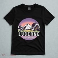 Retro Vintage Lucerne Switzerland Distressed T-Shirt thumb 5