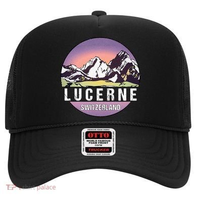Retro Vintage Lucerne Switzerland Distressed Hat