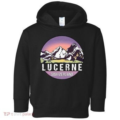 Retro Vintage Lucerne Switzerland Distressed Toddler Hoodie