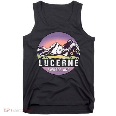 Retro Vintage Lucerne Switzerland Distressed Tank Top