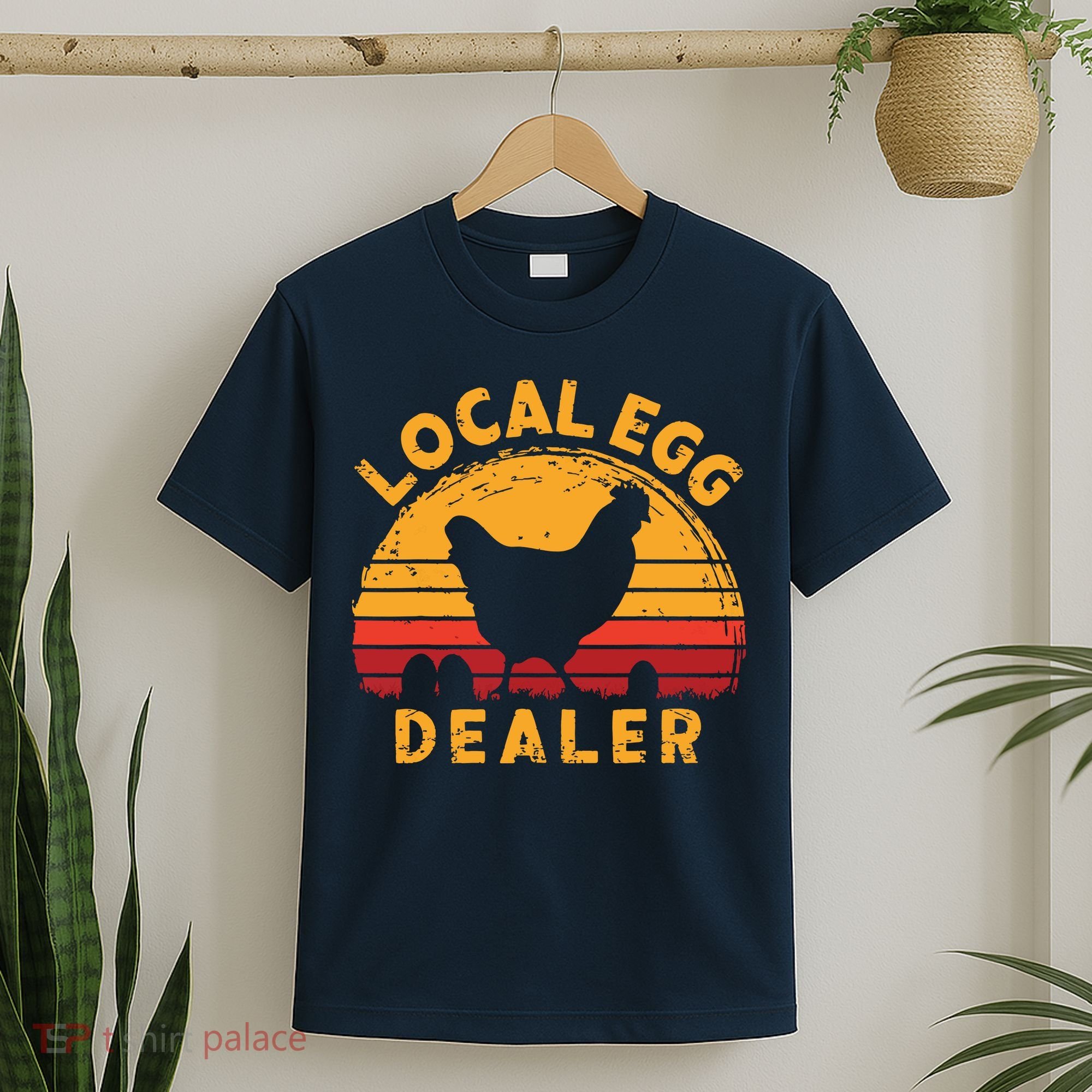 Retro Vintage Local Egg Dealer Farmer Chicken Egg Lover T-Shirt