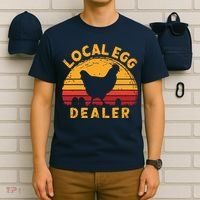 Retro Vintage Local Egg Dealer Farmer Chicken Egg Lover T-Shirt thumb 6