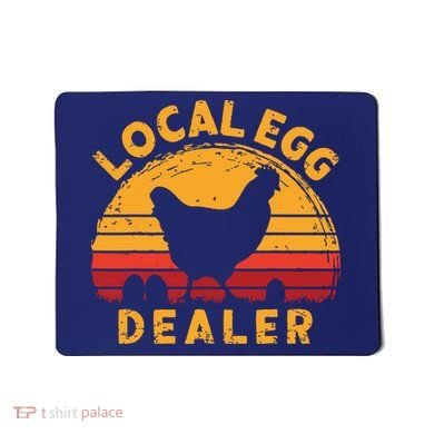 Retro Vintage Local Egg Dealer Farmer Chicken Egg Lover Mousepad