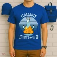 Retro Vintage Llamaste Let That Shit Go Funny Llama Alpaca Great Gift T-Shirt thumb 6
