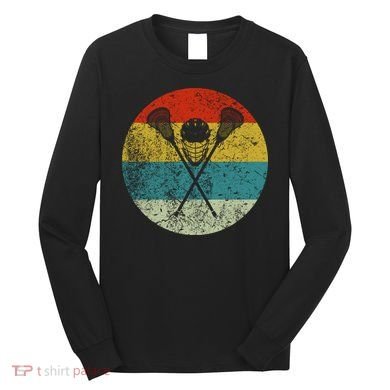 Retro Vintage Lacrosse Long Sleeve Shirt