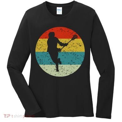 Retro Vintage Lacrosse Women's Long Sleeve Shirt