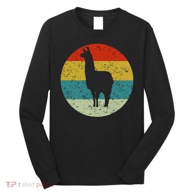 Retro Vintage Llama Long Sleeve Shirt