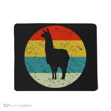 Retro Vintage Llama Mousepad
