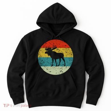 Retro Vintage Moose Hoodie