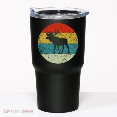 Retro Vintage Moose Tumbler