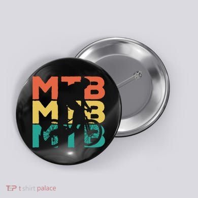 Retro Vintage Mtb Gift For Mountain Bikers Button