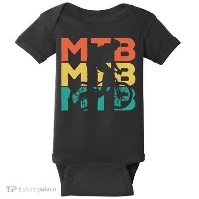 Retro Vintage Mtb Gift For Mountain Bikers Baby Bodysuit