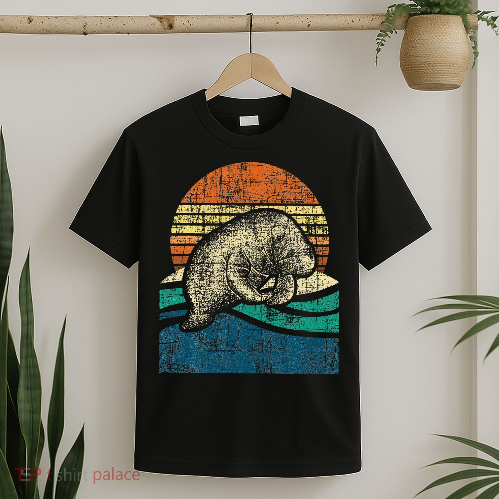Retro Vintage Manatee Zookeeper Zoologist Marine Biologist T-Shirt