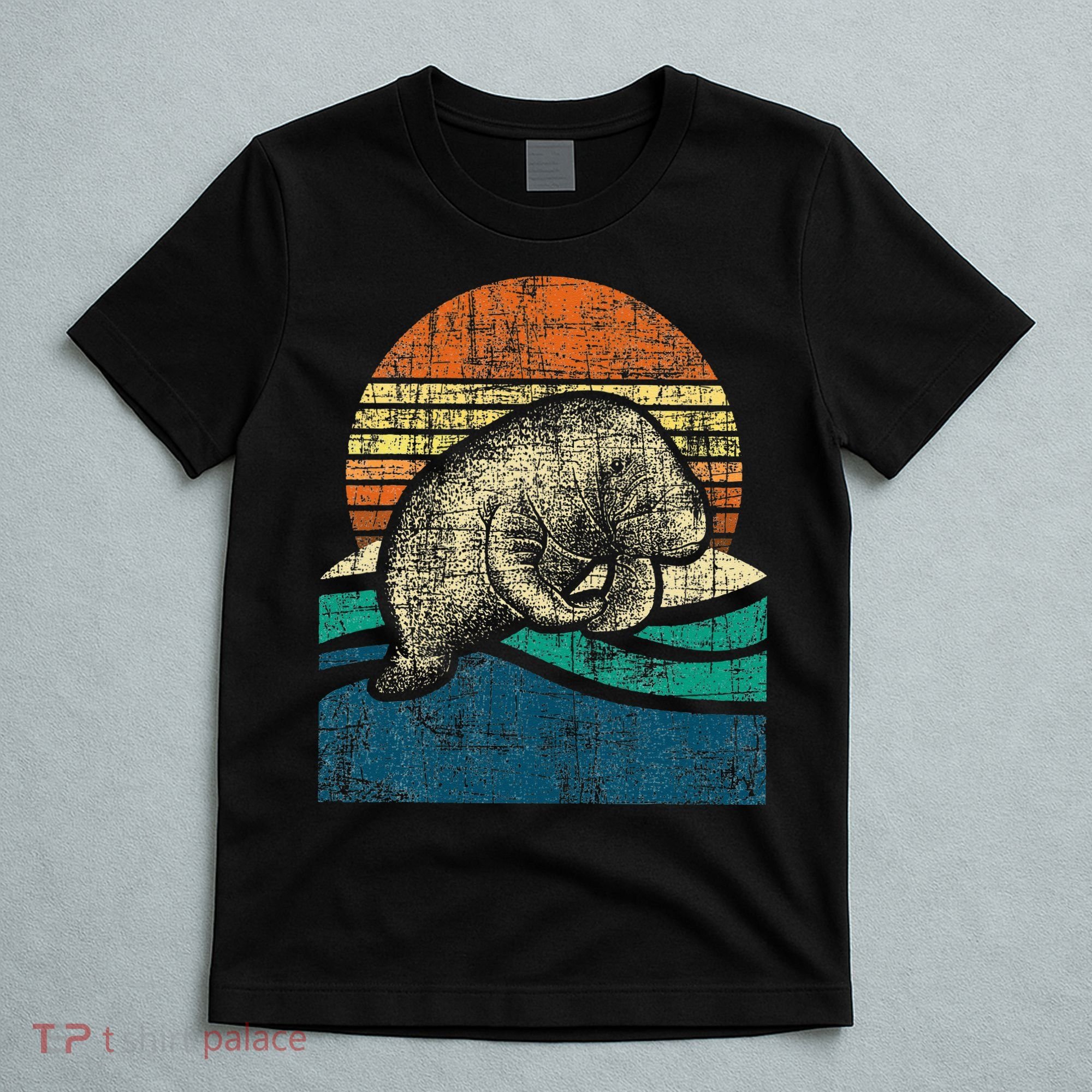 Retro Vintage Manatee Zookeeper Zoologist Marine Biologist T-Shirt