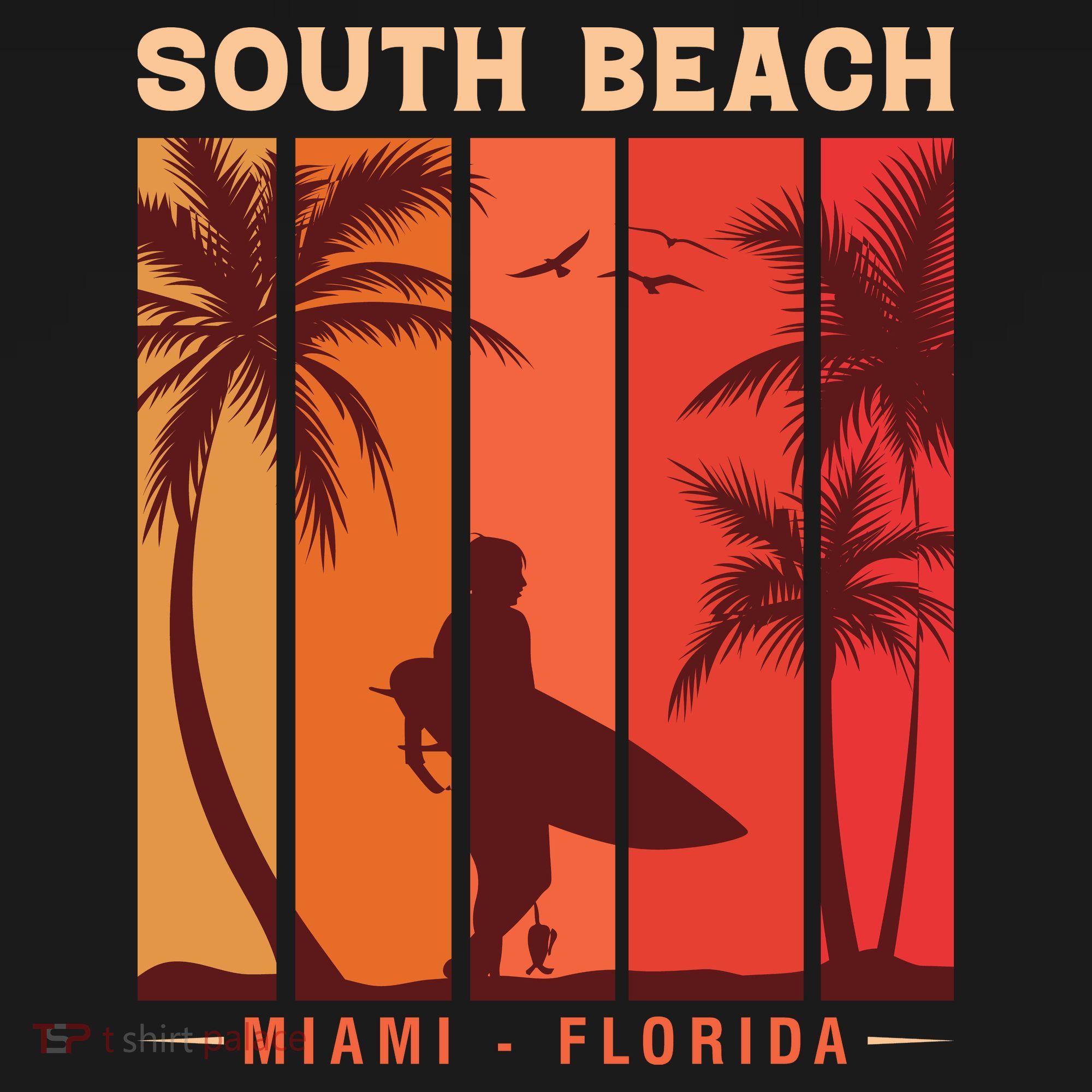 Retro Vintage Miami Florida South Beach T-Shirt