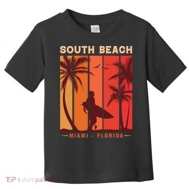Retro Vintage Miami Florida South Beach Toddler T-Shirt