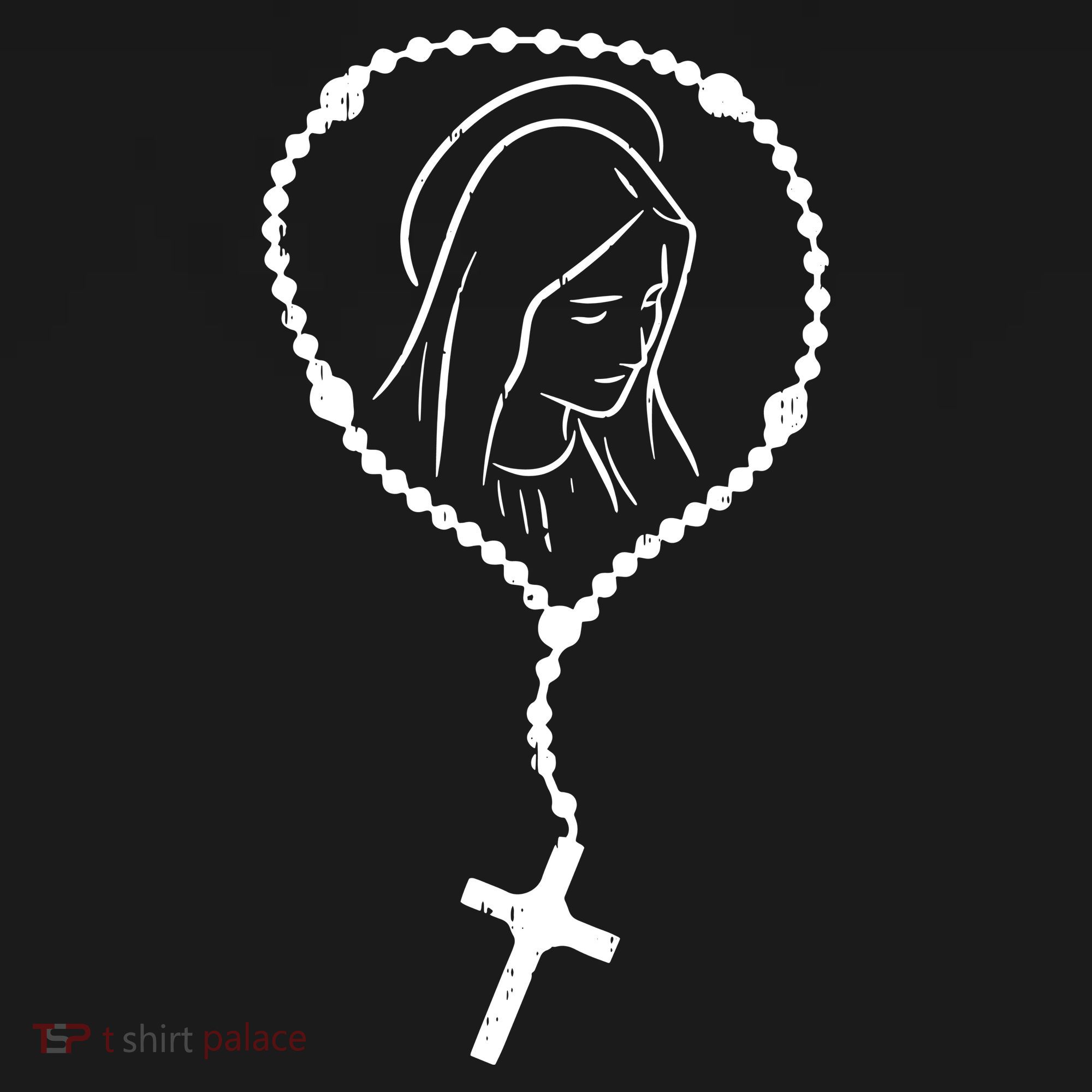 Rosary Virgin Mary God Jesus Faith Religious Catholic Women's Hoodie