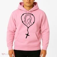 Rosary Virgin Mary God Jesus Faith Religious Catholic Hoodie thumb 2