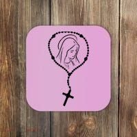 Rosary Virgin Mary God Jesus Faith Religious Catholic Coaster thumb 0
