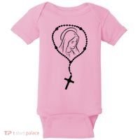Rosary Virgin Mary God Jesus Faith Religious Catholic Baby Bodysuit thumb 0