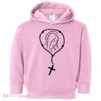 Rosary Virgin Mary God Jesus Faith Religious Catholic Toddler Hoodie thumb 0