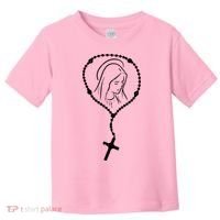 Rosary Virgin Mary God Jesus Faith Religious Catholic Toddler T-Shirt thumb 0