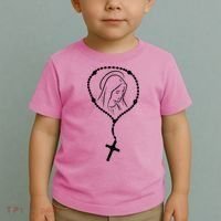 Rosary Virgin Mary God Jesus Faith Religious Catholic Toddler T-Shirt thumb 2