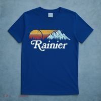 Retro Vibe Mount Rainier Gift Vintage Mountains And Sun T-Shirt thumb 5