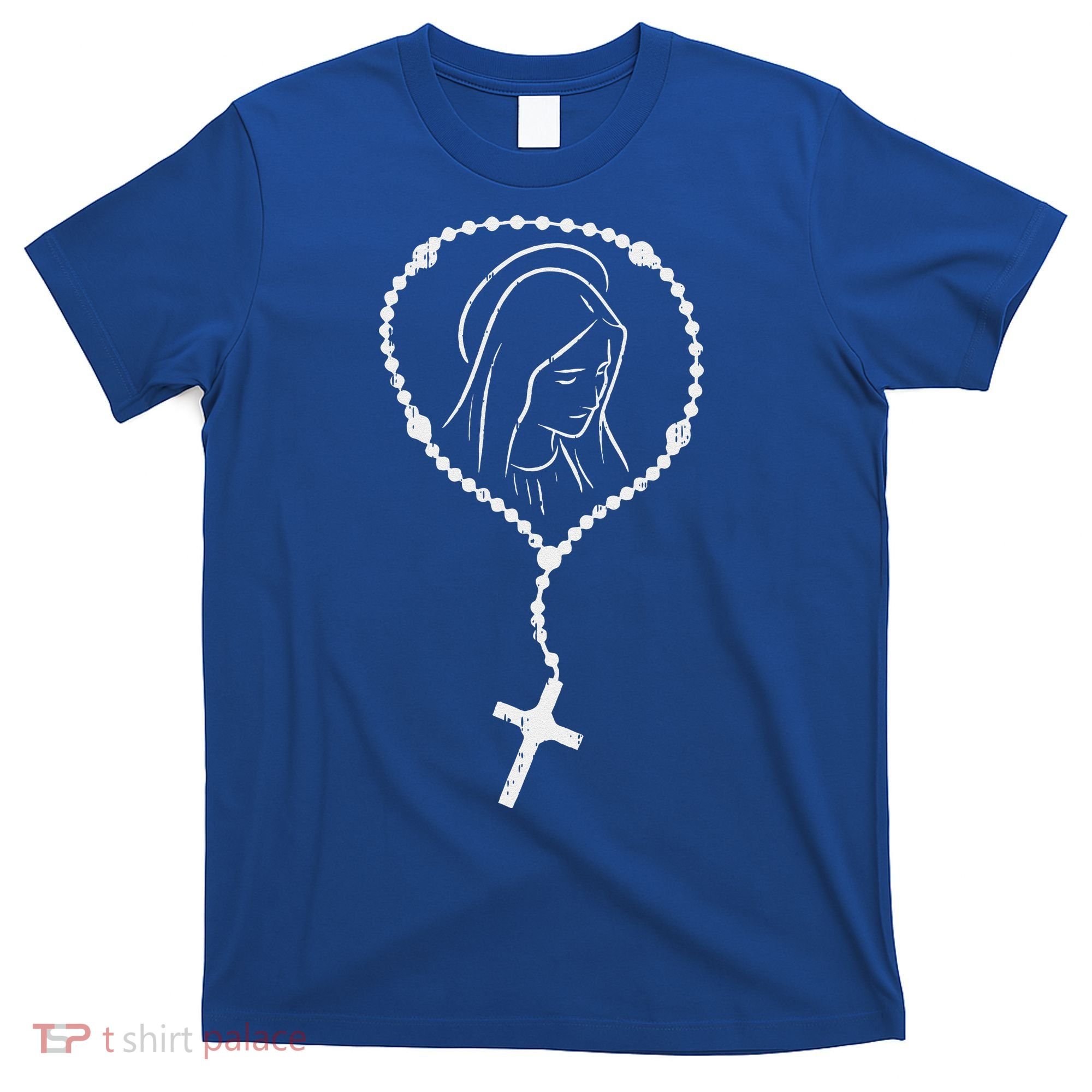 Rosary Virgin Mary God Jesus Faith Religious Catholic Gift T-Shirt