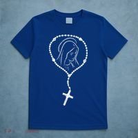 Rosary Virgin Mary God Jesus Faith Religious Catholic Gift T-Shirt thumb 5