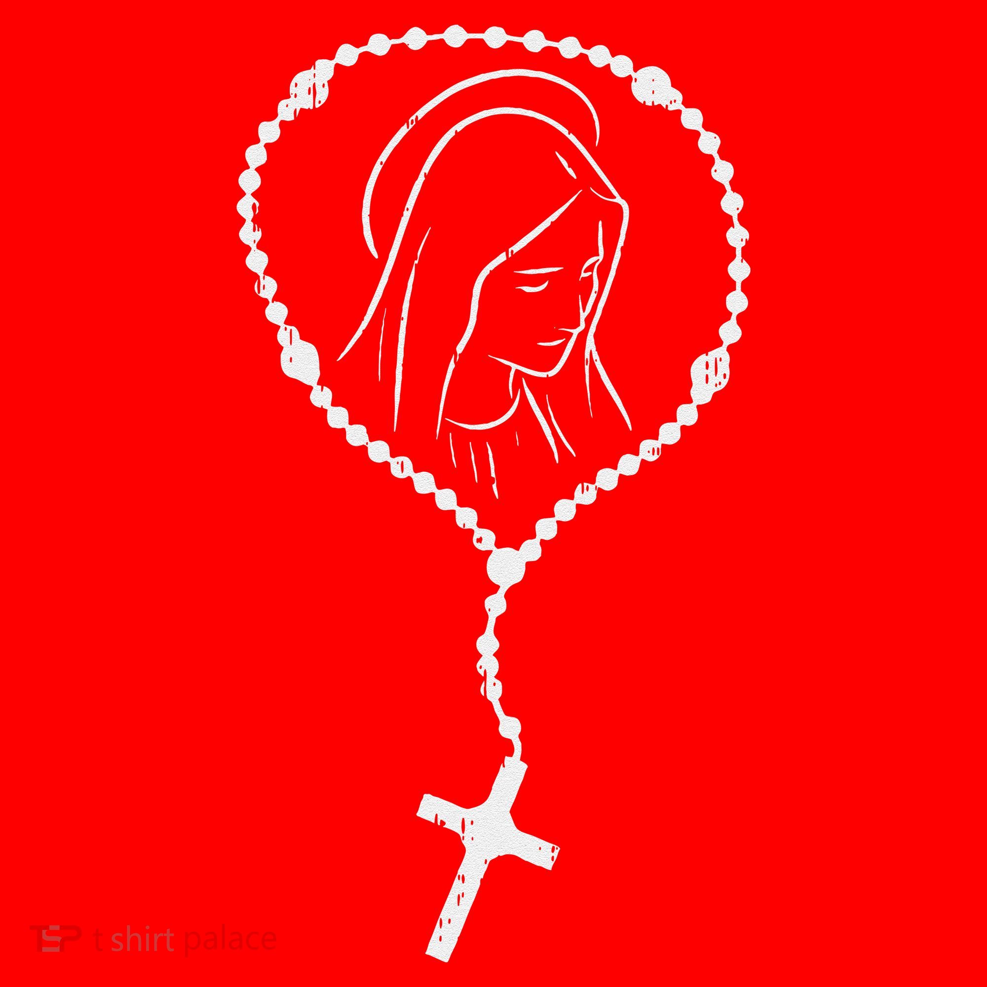 Rosary Virgin Mary God Jesus Faith Religious Catholic Gift Santa Hat