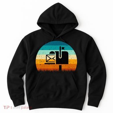 Retro Vintage Mailbox Mail Carrier Post Office Postal Worker Hoodie