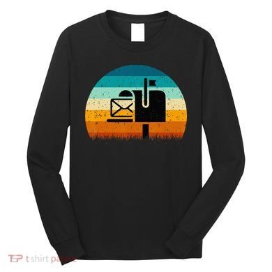 Retro Vintage Mailbox Mail Carrier Post Office Postal Worker Long Sleeve Shirt
