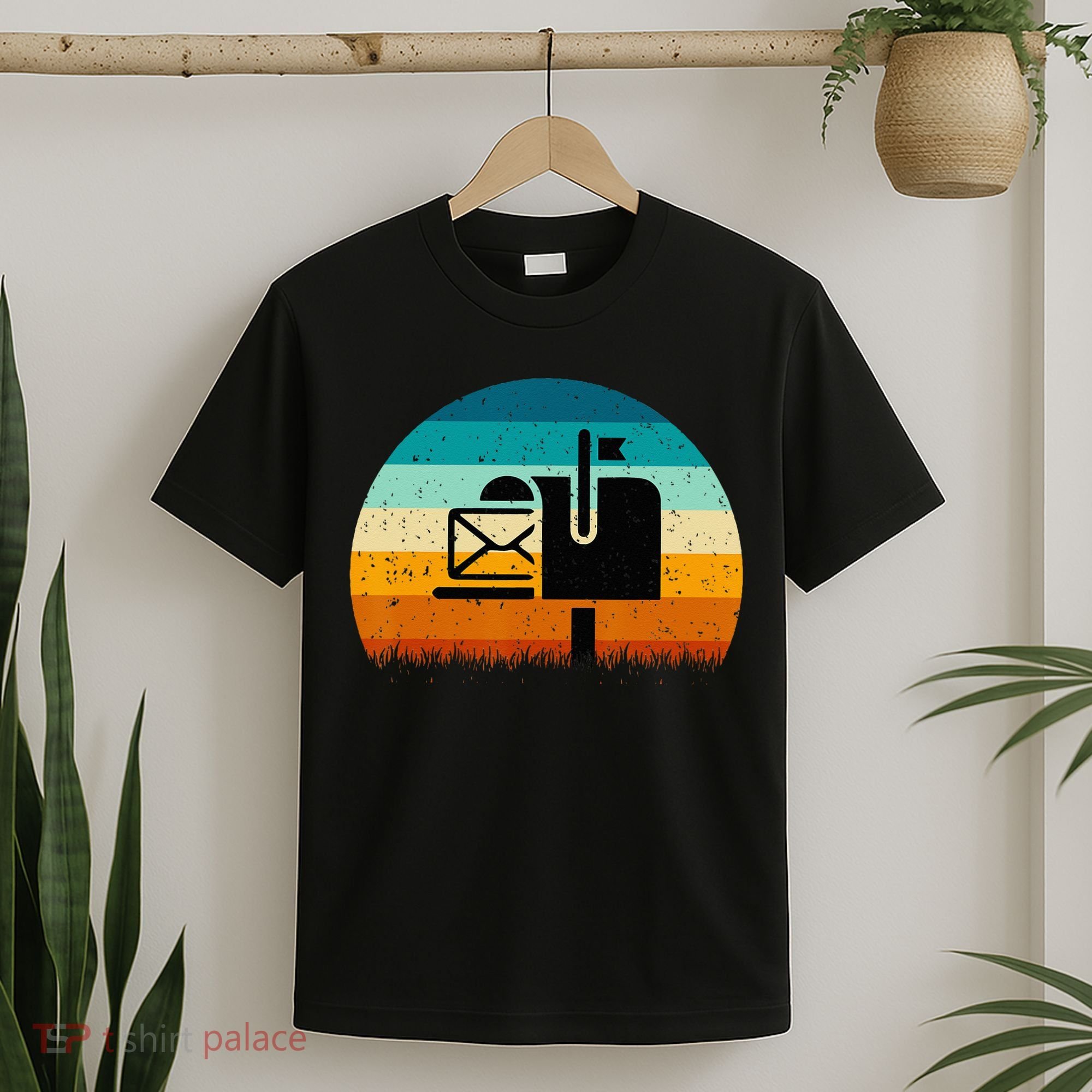 Retro Vintage Mailbox Mail Carrier Post Office Postal Worker T-Shirt