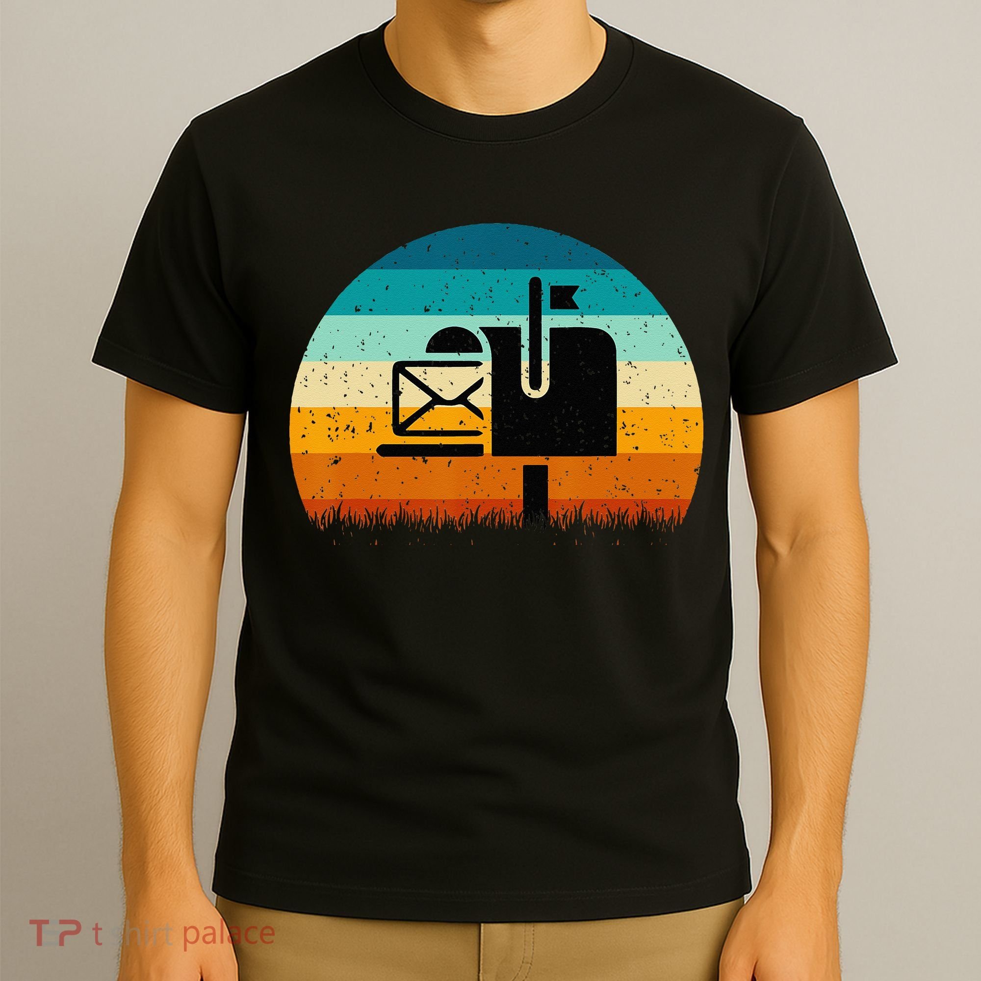 Retro Vintage Mailbox Mail Carrier Post Office Postal Worker T-Shirt