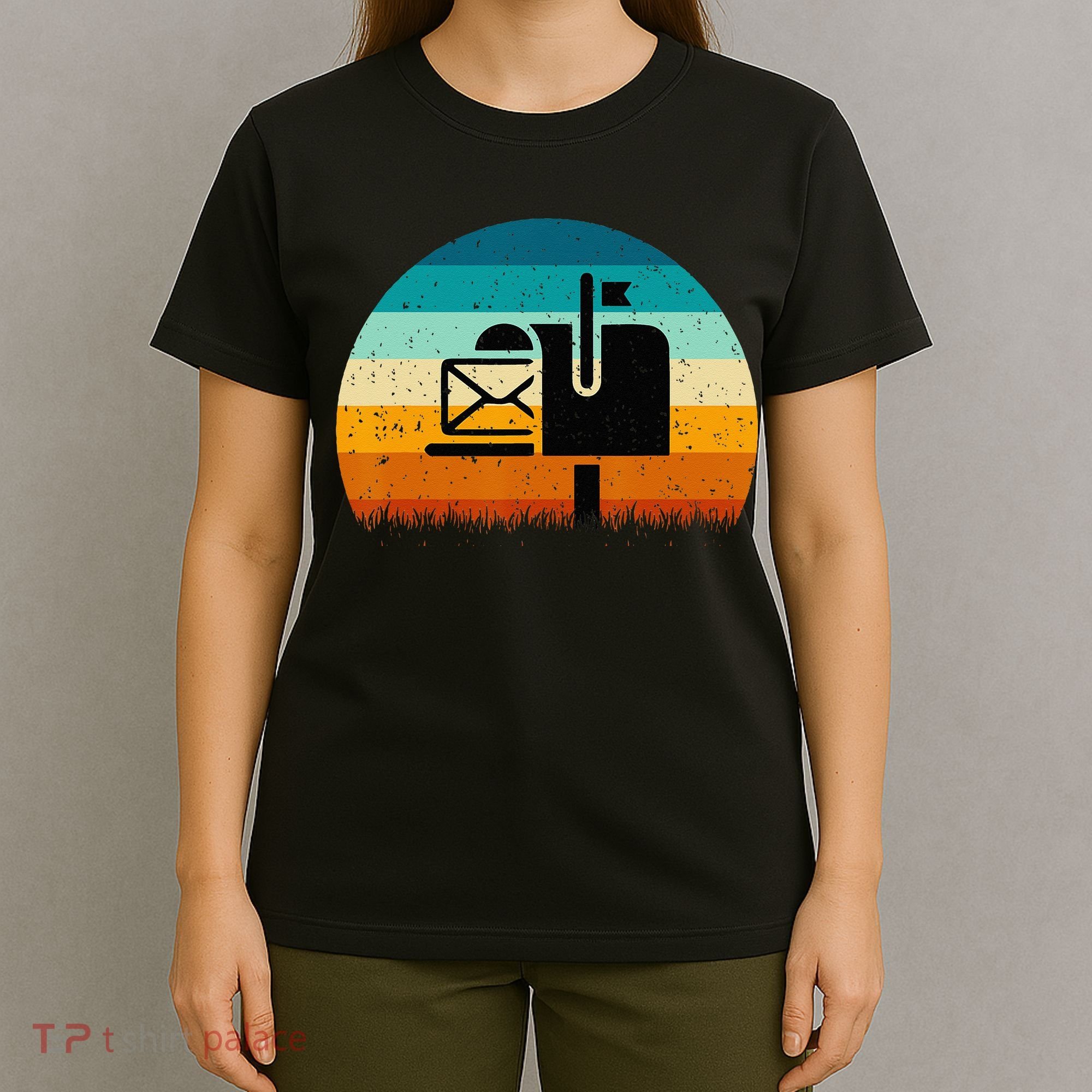 Retro Vintage Mailbox Mail Carrier Post Office Postal Worker T-Shirt