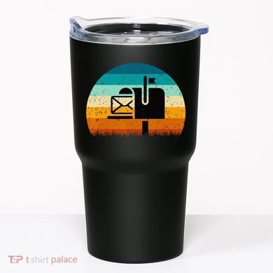 Retro Vintage Mailbox Mail Carrier Post Office Postal Worker Tumbler