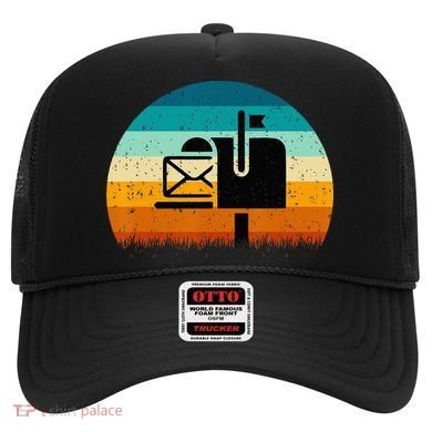 Retro Vintage Mailbox Mail Carrier Post Office Postal Worker Hat
