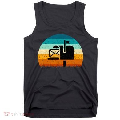 Retro Vintage Mailbox Mail Carrier Post Office Postal Worker Tank Top