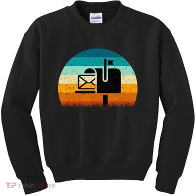 Retro Vintage Mailbox Mail Carrier Post Office Postal Worker Kids Sweatshirt