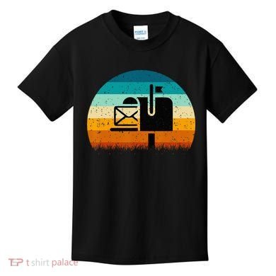 Retro Vintage Mailbox Mail Carrier Post Office Postal Worker Kids T-Shirt