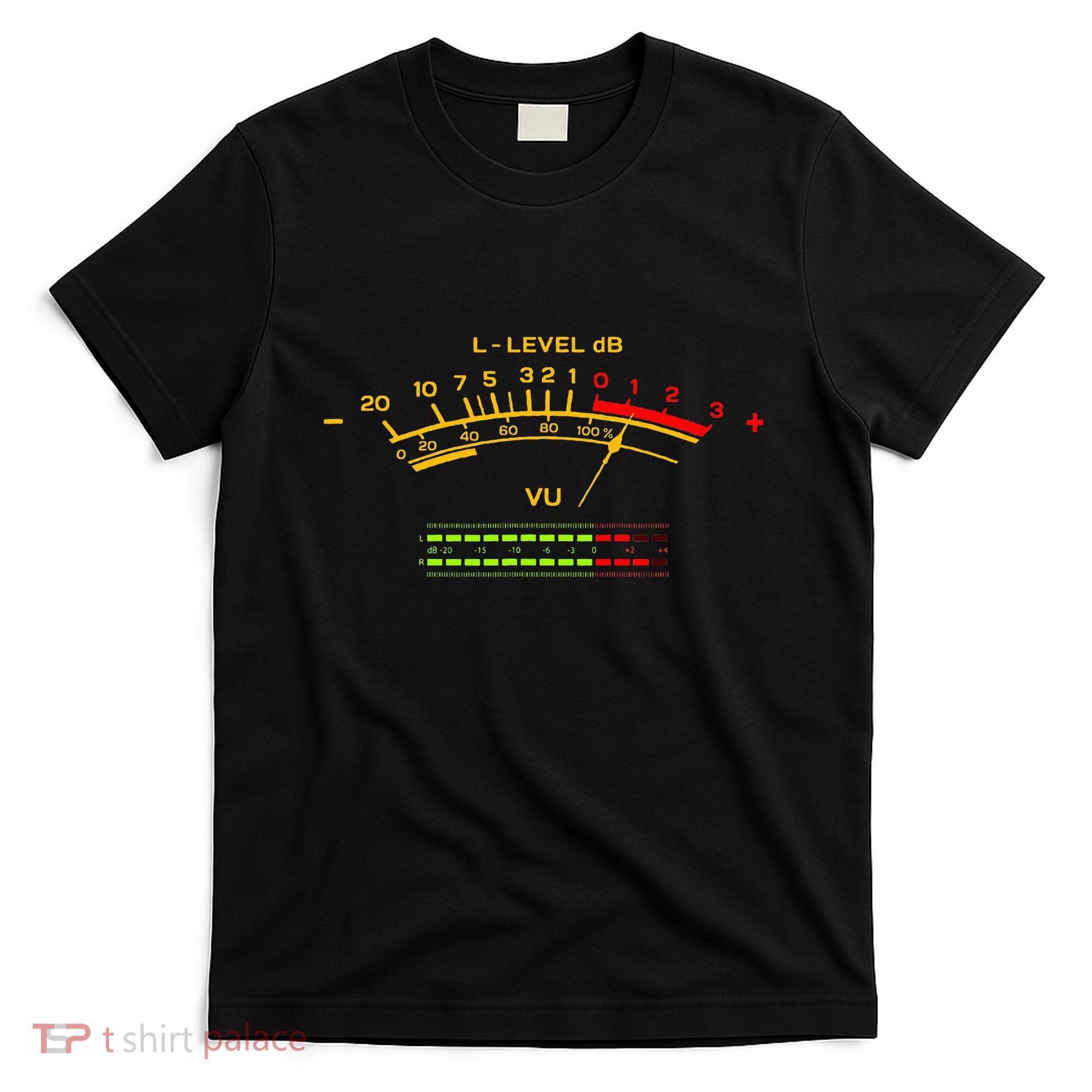 Retro Vu Meter Vintage Hifi Audio Stereo Music Sound T-Shirt