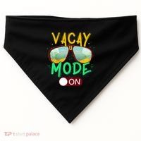 Retro Vacay Mode On Sunglasses Beach Swimming Summer Vibes Great Gift USA-Made Doggie Bandana thumb 0