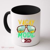 Retro Vacay Mode On Sunglasses Beach Swimming Summer Vibes Great Gift Coffee Mug thumb 0