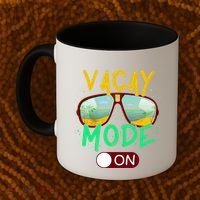 Retro Vacay Mode On Sunglasses Beach Swimming Summer Vibes Great Gift Coffee Mug thumb 2