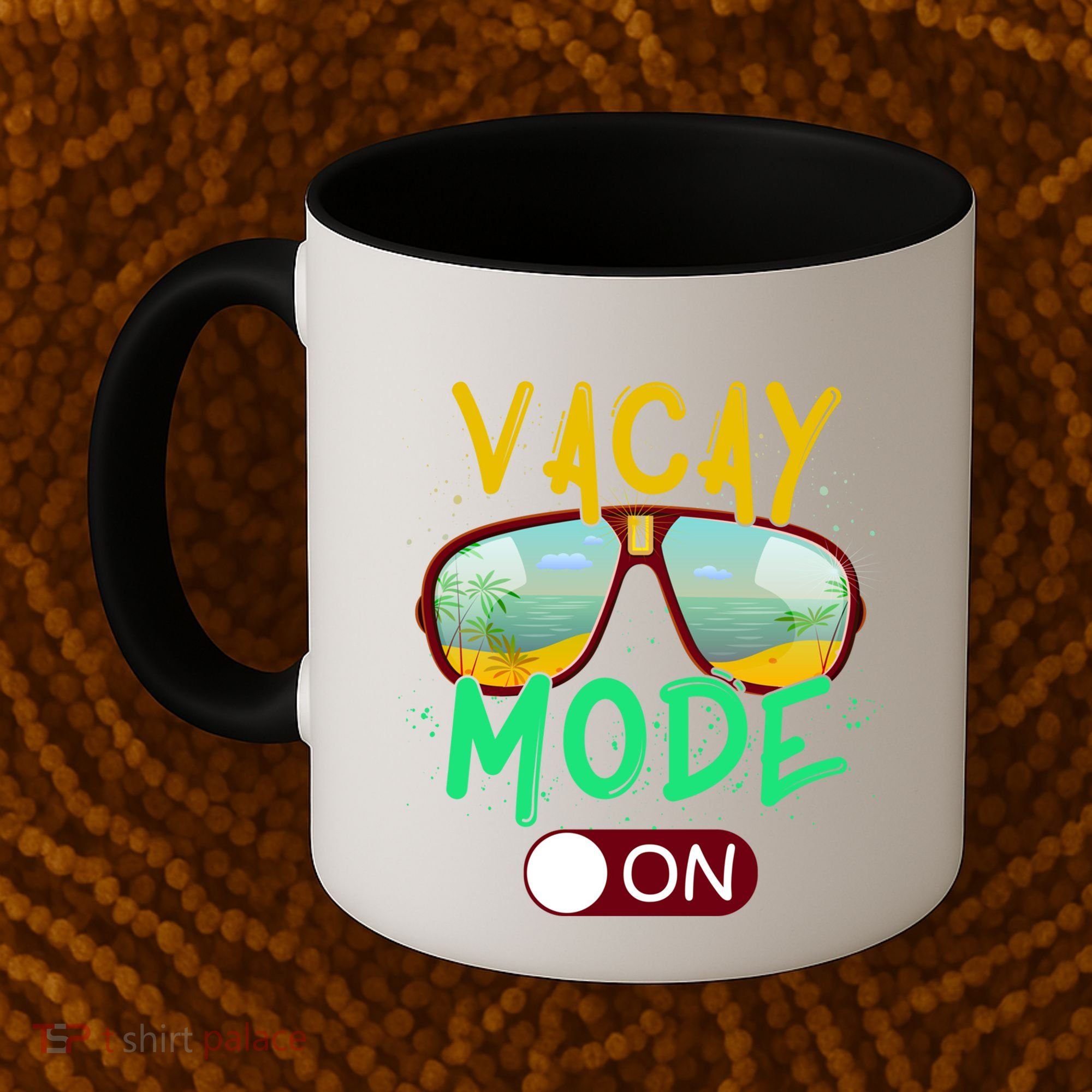 Retro Vacay Mode On Sunglasses Beach Swimming Summer Vibes Great Gift Coffee Mug